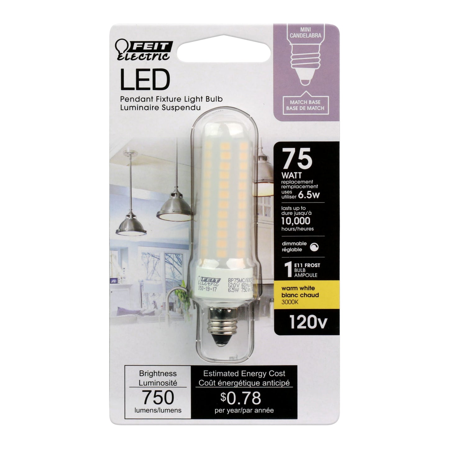 750 Lumen 3000K Dimmable MC LED