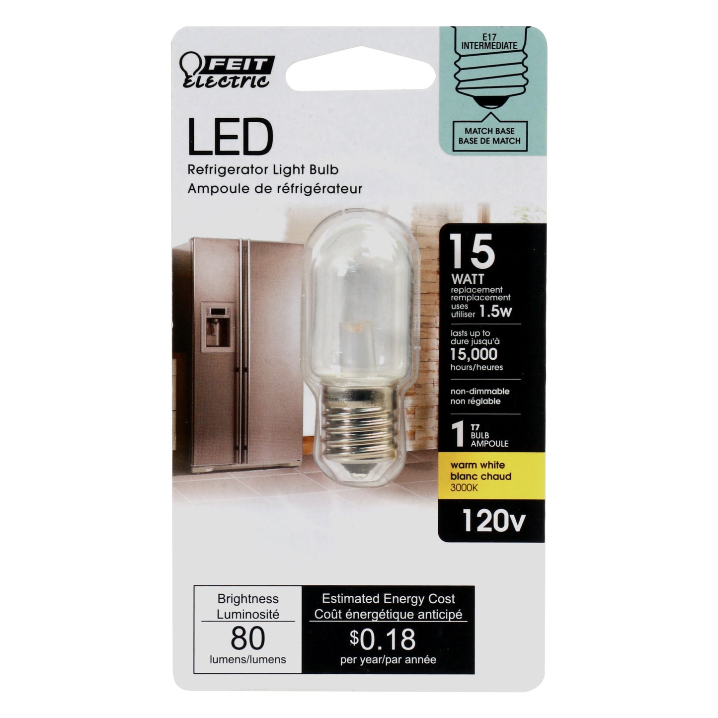 80 Lumen 3000K Non-Dimmable LED