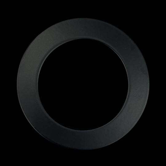 Luxrite 6" Mini Panel Round Smooth Black Trim For Canless Wafer Spotlight, Pack of 8 (LR23776)