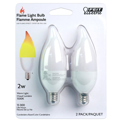 LED Candelabra Flame Effect Bulb