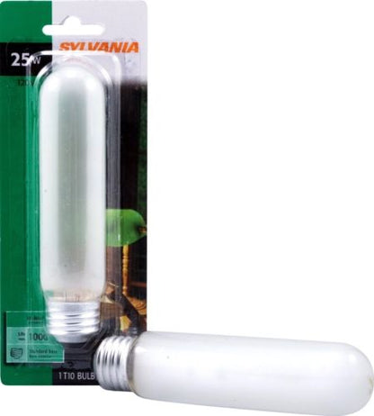 Sylvania 18492 25-Watt Frosted Tubular Incandescent T10 Bulb