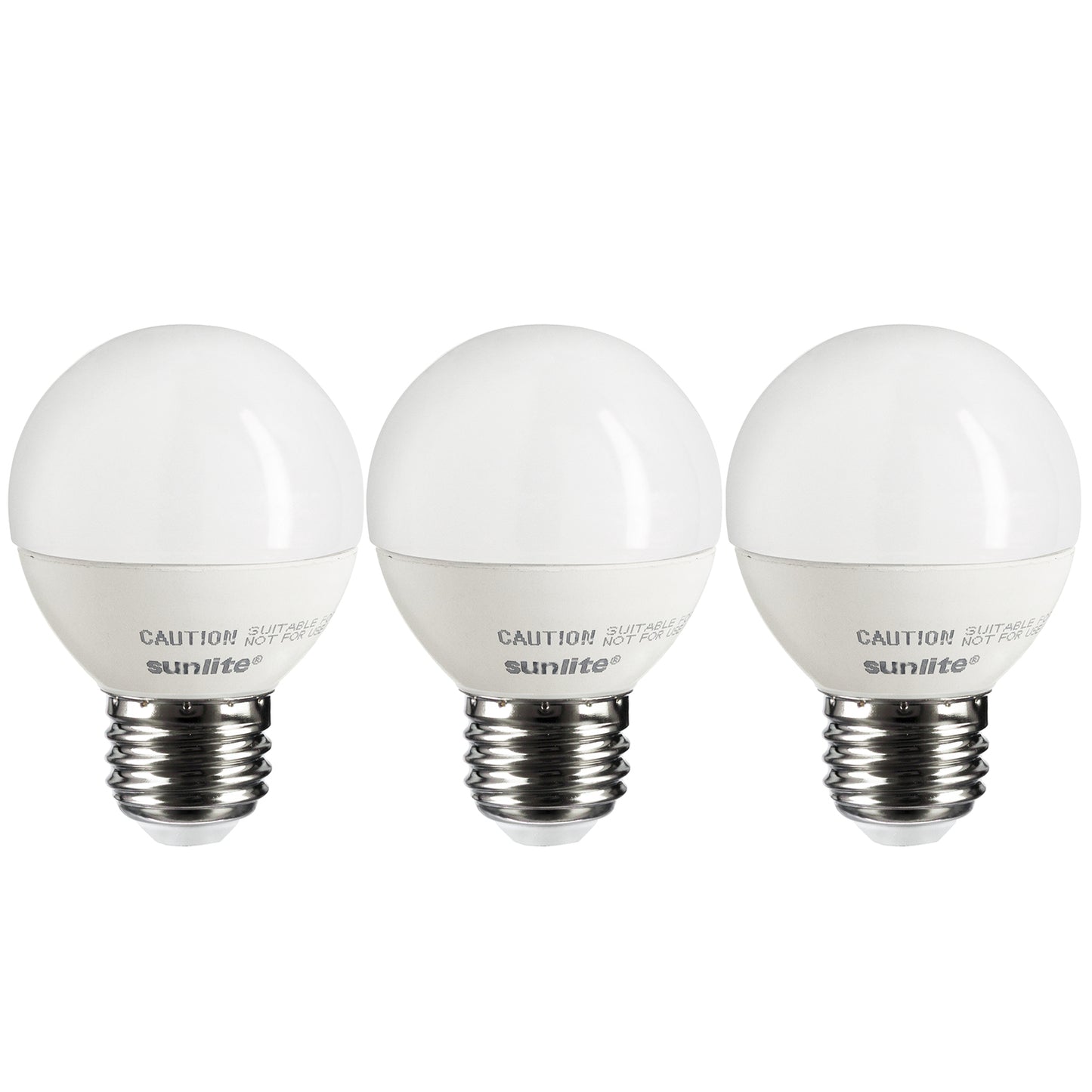 Sunlite LED G16 Globe 5W (40W Equivalent) Bulb Medium (E26) Base, Frosted, 2700K Warm White - 3 Pack