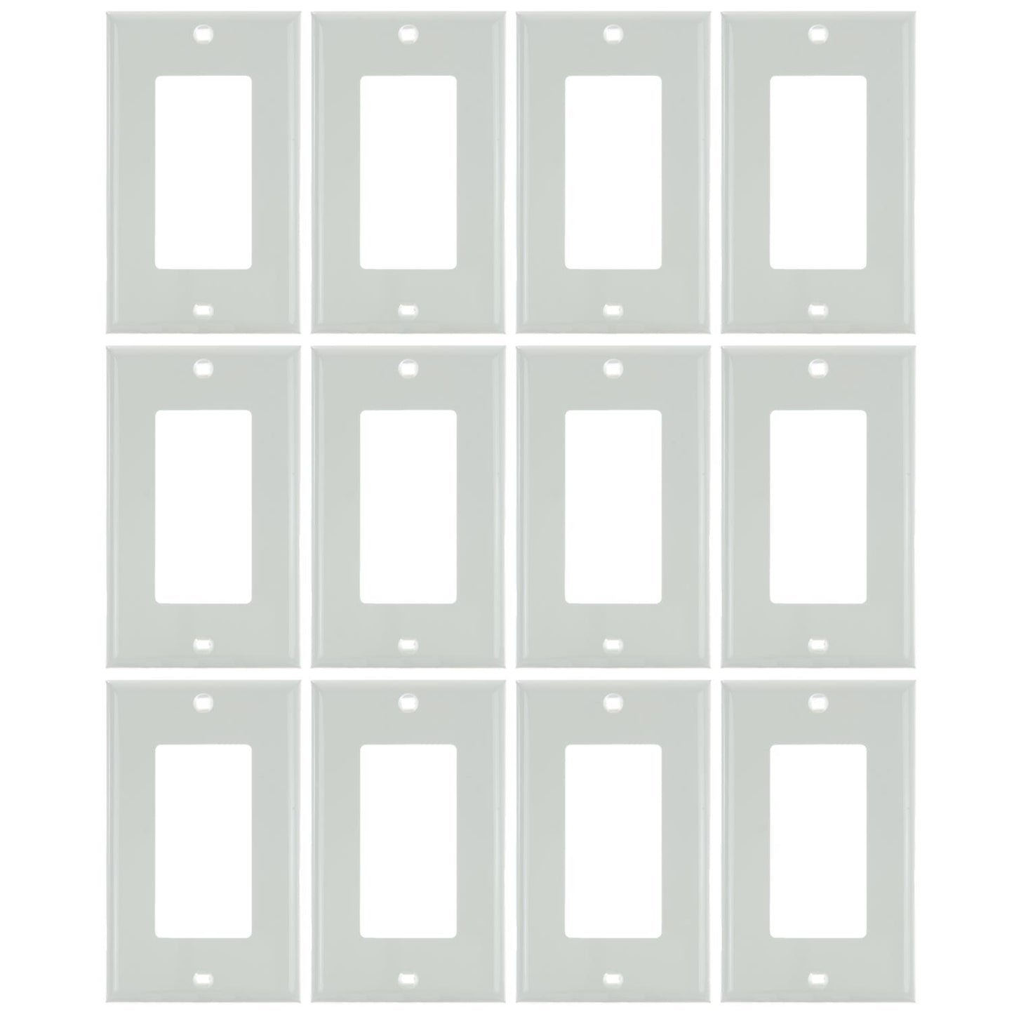 Sunlite E301/W 1 Gang Decorative Switch and Receptacle Plate, White