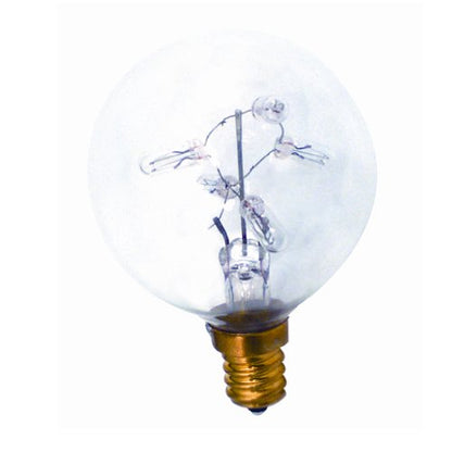 Bulbrite ST-G16/E12 5 Watt Incandescent Starlight G16 Decorative Globe, Candelabra Base, Clear