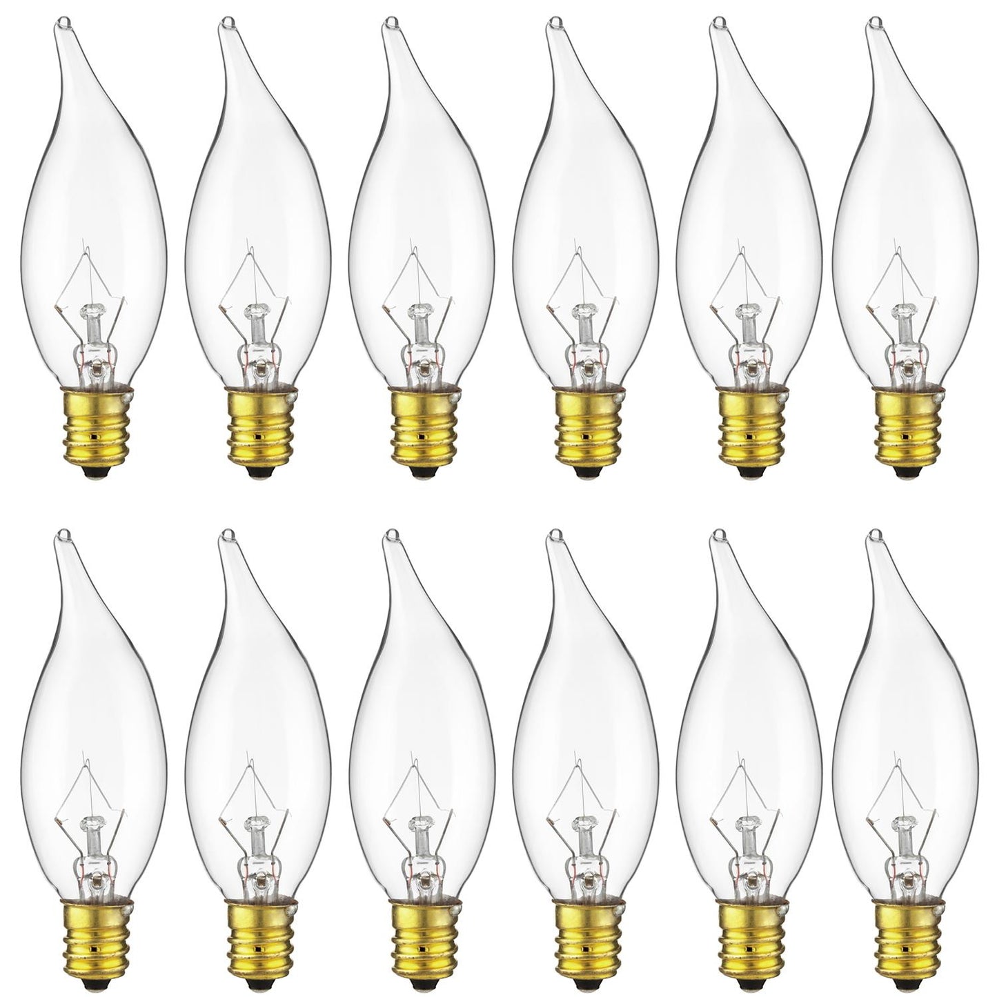 Sunlite 15 Watt Petite Chandelier , Candelabra Base, Clear