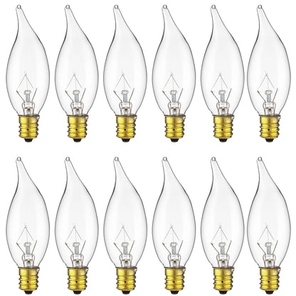 Sunlite 15 Watt Petite Chandelier , Candelabra Base, Clear