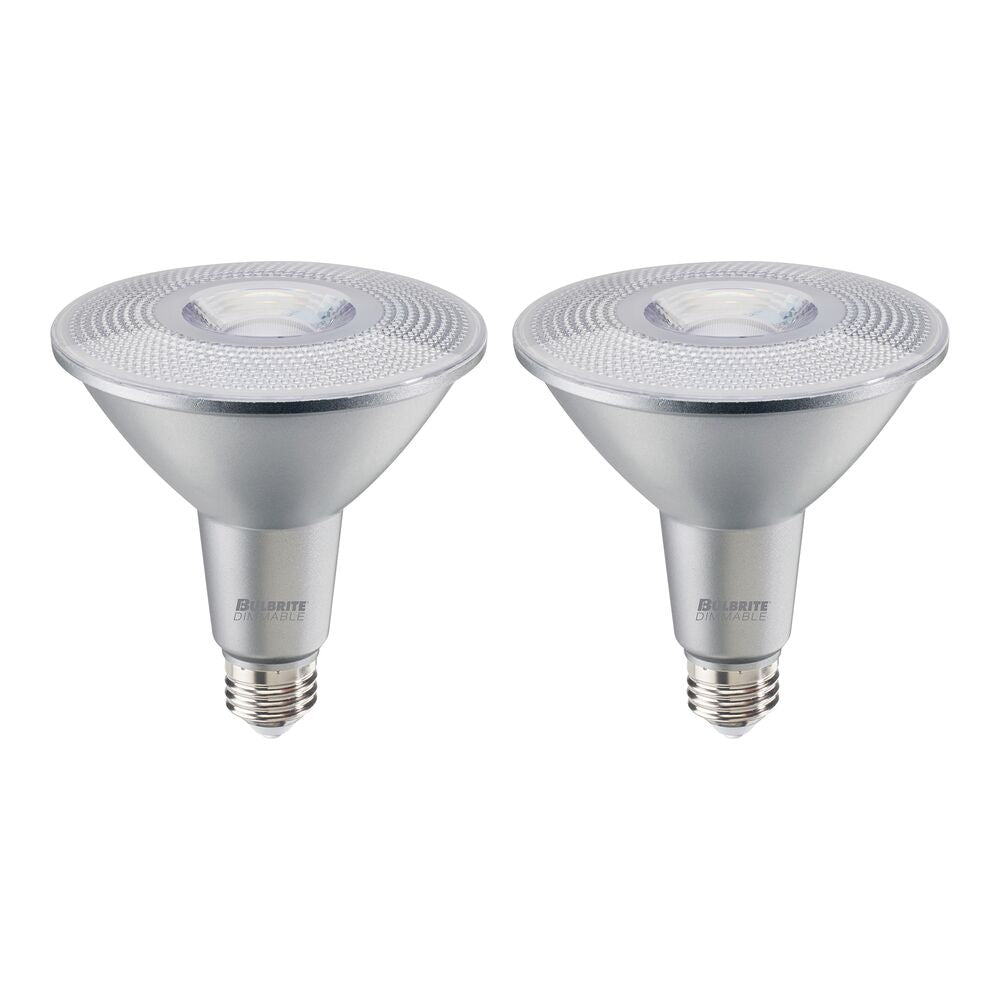 Bulbrite Pack of (2) 15 Watt Dimmable Narrow Flood PAR38 Medium (E26) LED Bulb - 1200 Lumens, 2700K, and 90 CRI