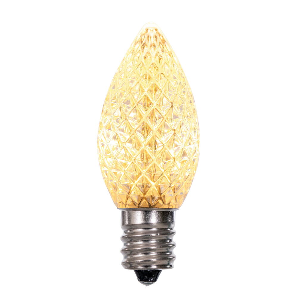 Vickerman C7 LED Warm White Faceted Replacement Bulb, - 50 Pack
