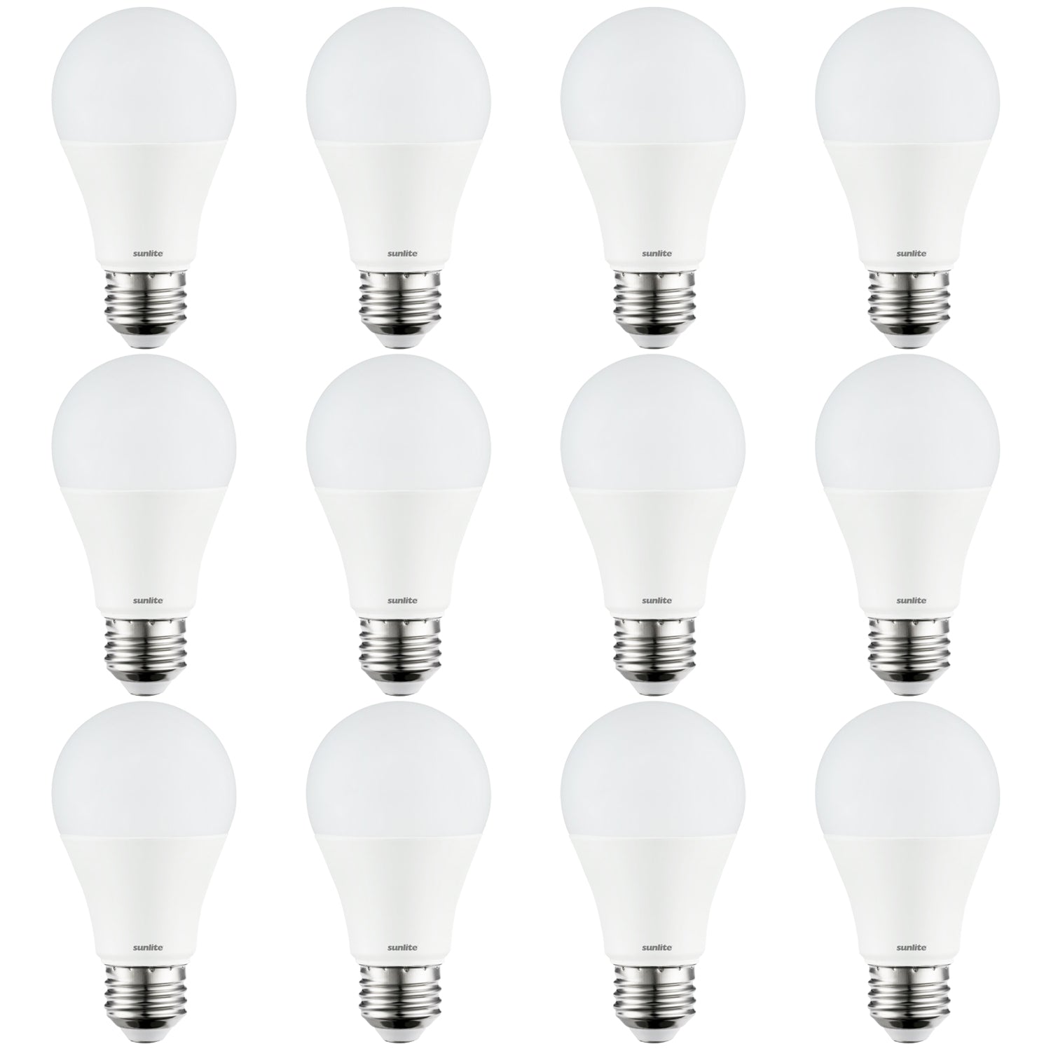 12 Pack Sunlite LED A19 Bulbs, 9 Watt (60 Watt Equivalent), 6500K ...