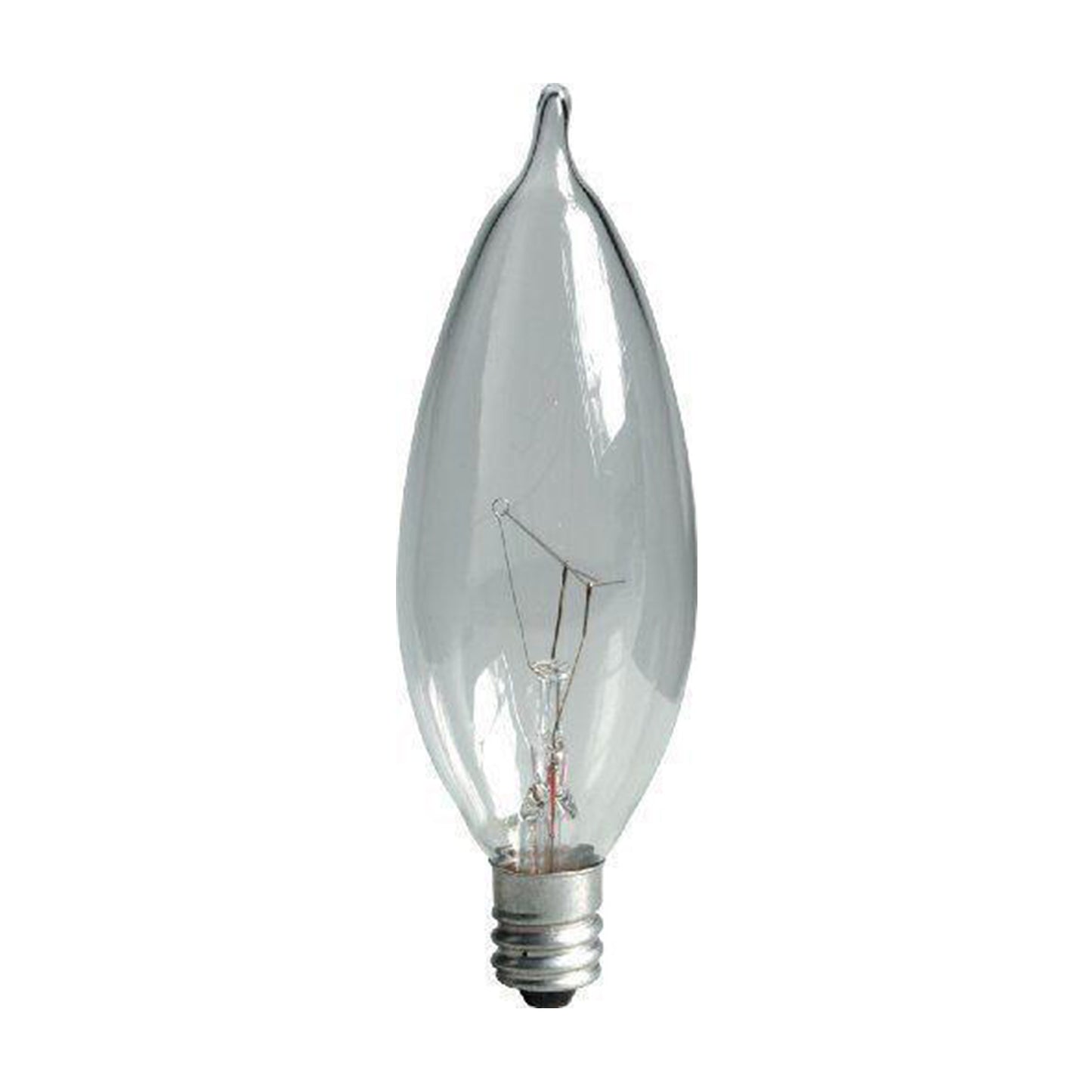 GE Lighting Crystal Clear 76236 40-Watt, 370-Lumen Bent Tip Light Bulb with Candelabra Base 2-Pack