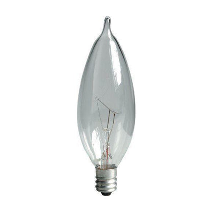 GE Lighting Crystal Clear 76236 40-Watt, 370-Lumen Bent Tip Light Bulb with Candelabra Base 2-Pack