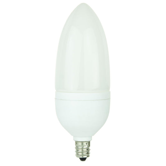 Torpedo Tip Chandelier 72 Lumens Candelabra Base White