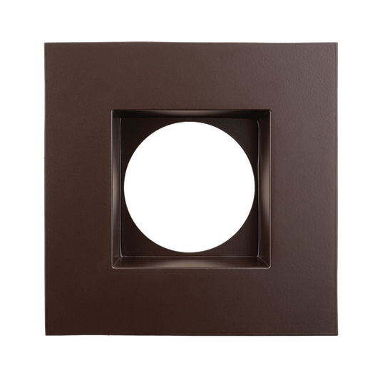 Luxrite 4" Regressed Interchangeable Square Smooth Bronze Trim Canless Spotlight (LR24965)