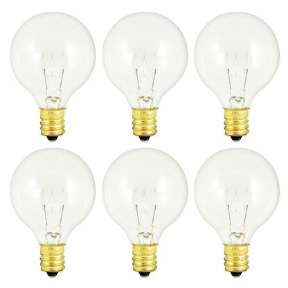 Bulbrite Pack of (50) 25 Watt Dimmable Clear G12 Candelabra Screw (E12) Incandescent Light Bulb