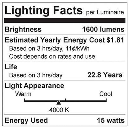 Luxrite LED A19 Light Bulb, E26 - Medium Base, 15W, 4000K - Cool White, 1600 Lumens, 80 CRI, Frost Finish, Dimmable, Pack of 48 (LR21447)