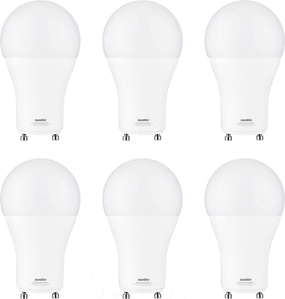 Sunlite 88257 LED A19 Light Bulb, 14 Watts (100W Equivalent) 1500 Lumens, GU24 Twist and Lock Base, Dimmable, UL Listed, 2700K Warm White, 6 Pack