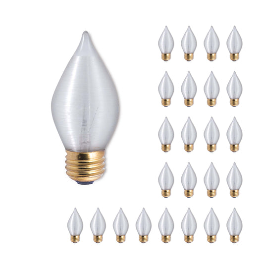 Bulbrite Pack of (25) 40 Watt Dimmable Satin Finish C15 Spunlite Incandescent Light Bulbs with Medium (E26) Base