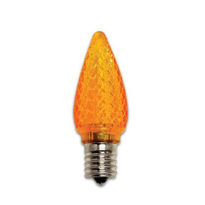 Bulbrite LED/C9O-25PK 0.35 Watt LED C9 Christmas Light Replacement Bulbs, Candelabra Base, Orange, 25-Pack