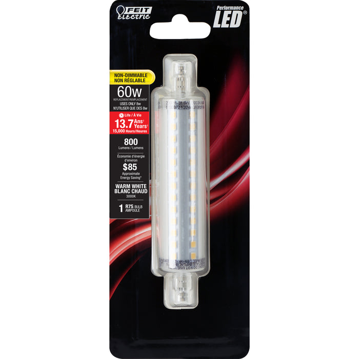 800 Lumen 3000K Non-Dimmable R7S LED