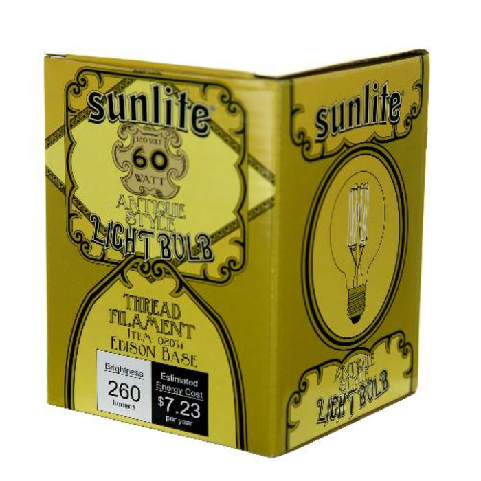 Sunlite 60 Watt Antique Vintage Style G30, Medium Base, Smoke