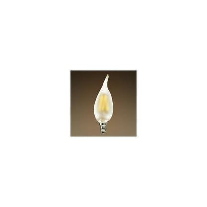 Bulbrite LED2CA10/27K/FIL/E12/F 2 Watt LED Frost Filament CA10 Bulb, Candelabra (E12) Base, Frost Finish