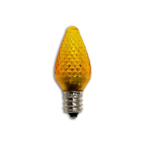 Bulbrite LED/C7O-25PK 0.35 Watt LED C7 Christmas Light Replacement Bulbs, Candelabra Base, Orange, 25-Pack