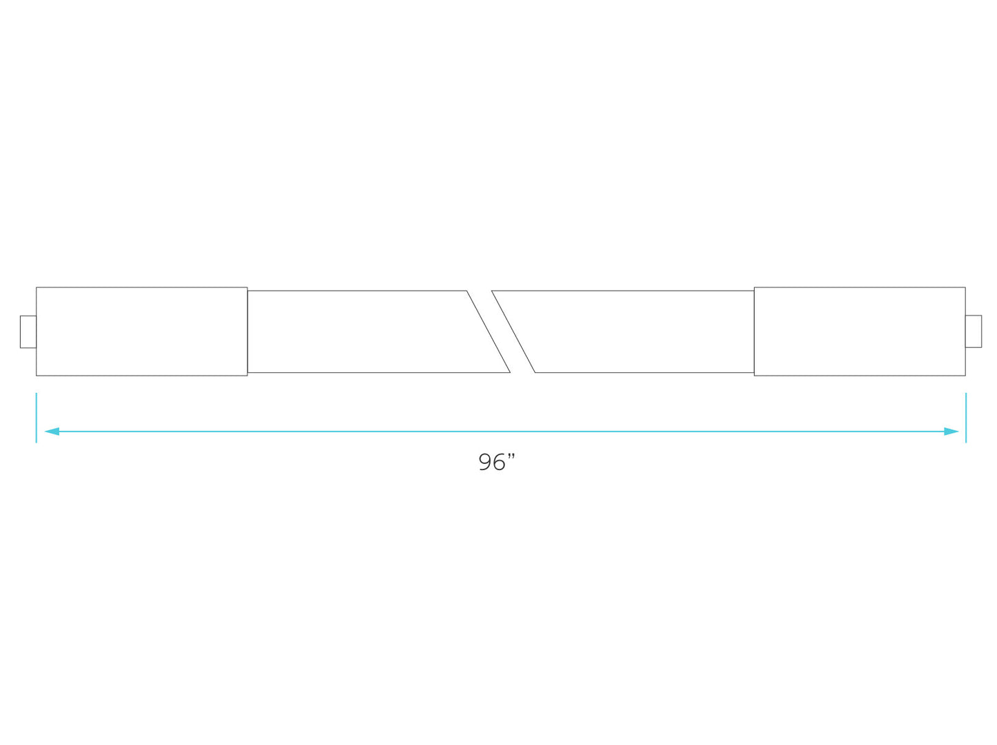 Luxrite LED 8' T8 Ballast Bypass Tube, R17D Base, 42W, 5500 Lumens, 6500K - Daylight, 82 CRI, Frosted White Finish, Pack of 2 (LR34137)