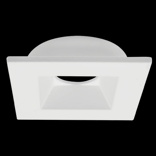 Luxrite 1" Regressed Interchangeable Canless Spotlight Square White Trim, Pack of 5 (LR23462)