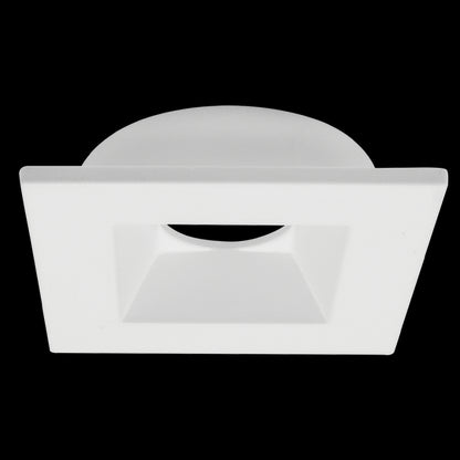 Luxrite 1" Regressed Interchangeable Canless Spotlight Square White Trim, Pack of 5 (LR23462)