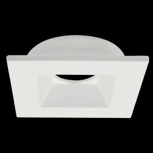 Luxrite 1" Regressed Interchangeable Canless Spotlight Square White Trim, Pack of 5 (LR23462)