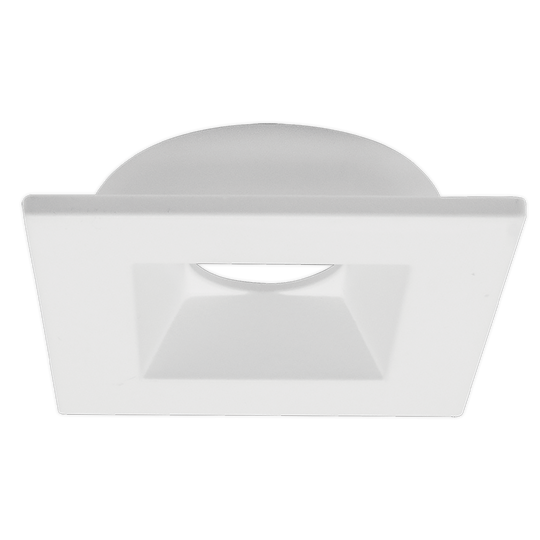 Luxrite 1" Regressed Interchangeable Canless Spotlight Square White Trim (LR23462)