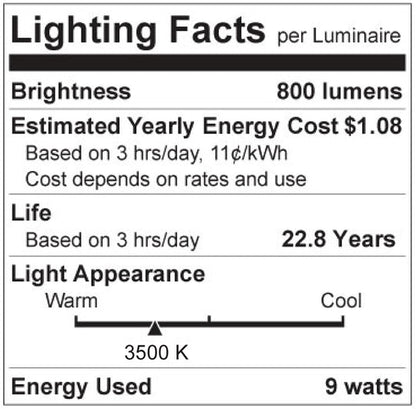 Luxrite LED A19 Light Bulb, E26 - Medium Base, 9W, 3500K - Natural, 800 Lumens, 80 CRI, Frost Finish, Dimmable, Pack of 25 (LR21424)