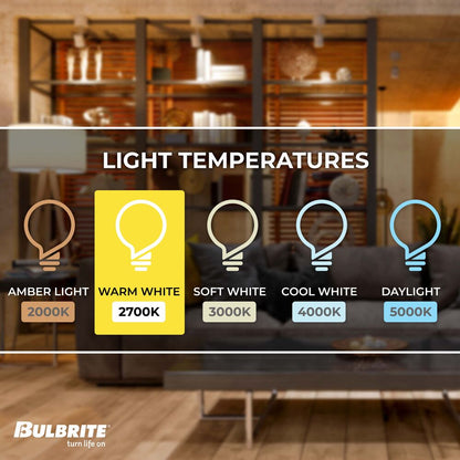 Bulbrite Pack of (12) 50 Watt Dimmable Frost A19 Incandescent Light Bulbs with Medium (E26) Base, 2700K Warm White Light