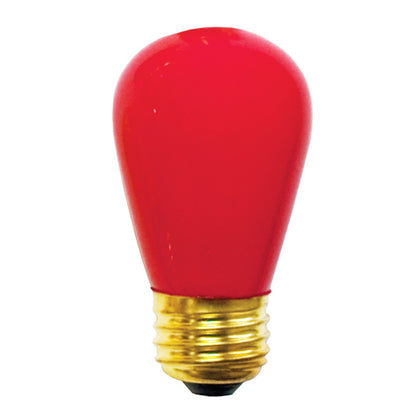 Bulbrite 11S14CR 11W Dimmable S14 String Light Replacement Bulb, Medium Base, Ceramic Red