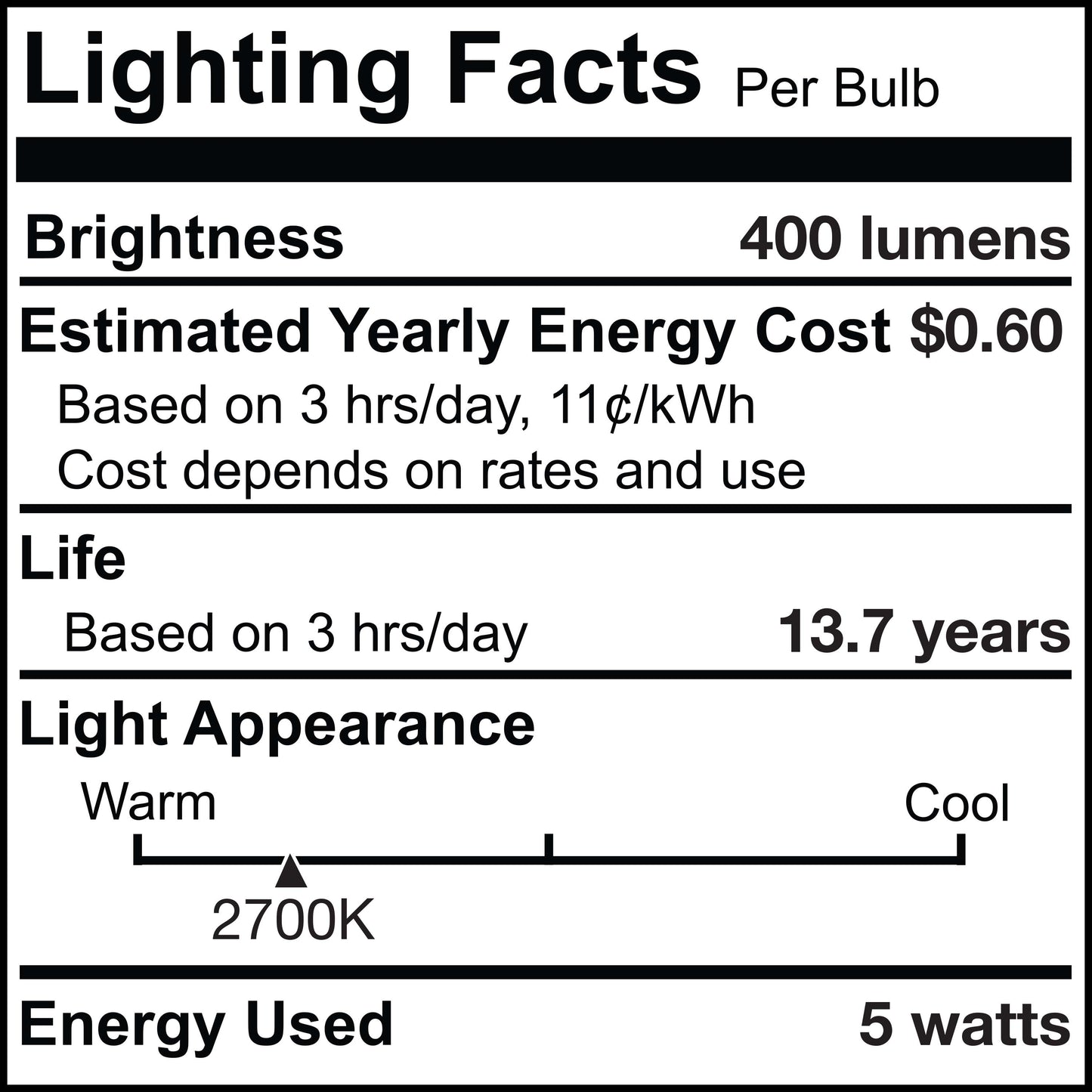 Bulbrite LED Filament Pack of (4) 5 Watt Dimmable 15 Inch T9 Light Bulb with Clear Glass Finish and Medium (E26) Base - 2700K (Warm White Light), 400 Lumens