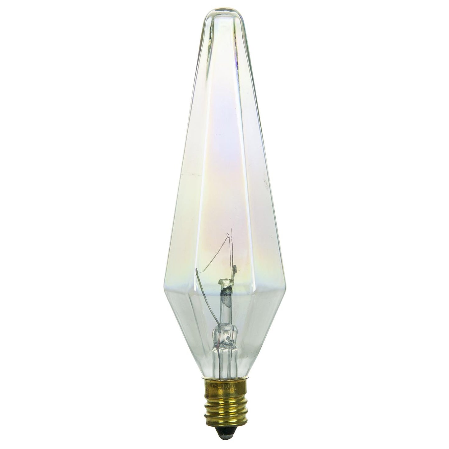 Sunlite 40 Watt Prismlite, Candelabra Base, Auradescent (2-Pack)