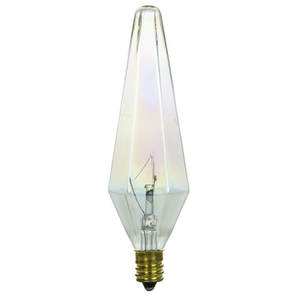 Sunlite 40 Watt Prismlite, Candelabra Base, Auradescent (2-Pack)