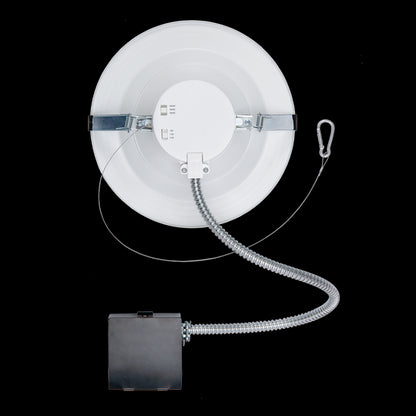 Luxrite LED 4" Round High Output Commercial Downlight, Wattage Selectable - 9/12/15W, Lumen Selectable - 810/1080/1350, Color Selectable - 3000K/4000K/5000K, White Finish, Dimmable (LR23948)