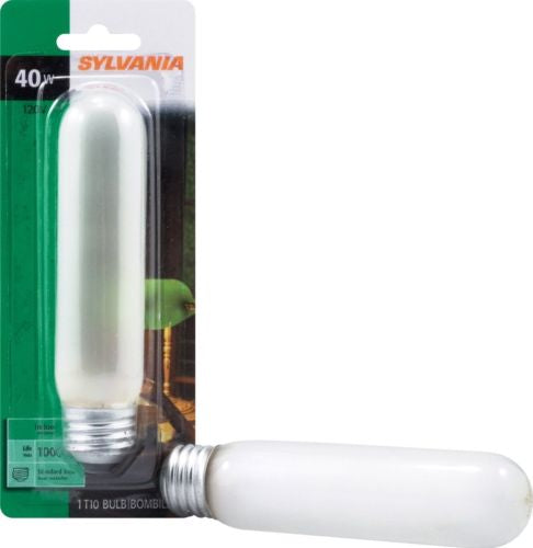 Sylvania 18494 40-Watt Frosted Tubular Incandescent T10 Bulb