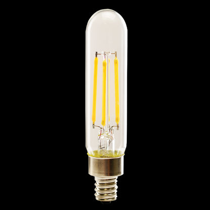 Luxrite LED T6.5 Tubular Light Bulb, E12 Candelabra Base, 5W, 3000K - Soft White, 80 CRI, Clear Finish, Dimmable, Pack of 7 (LR21657)