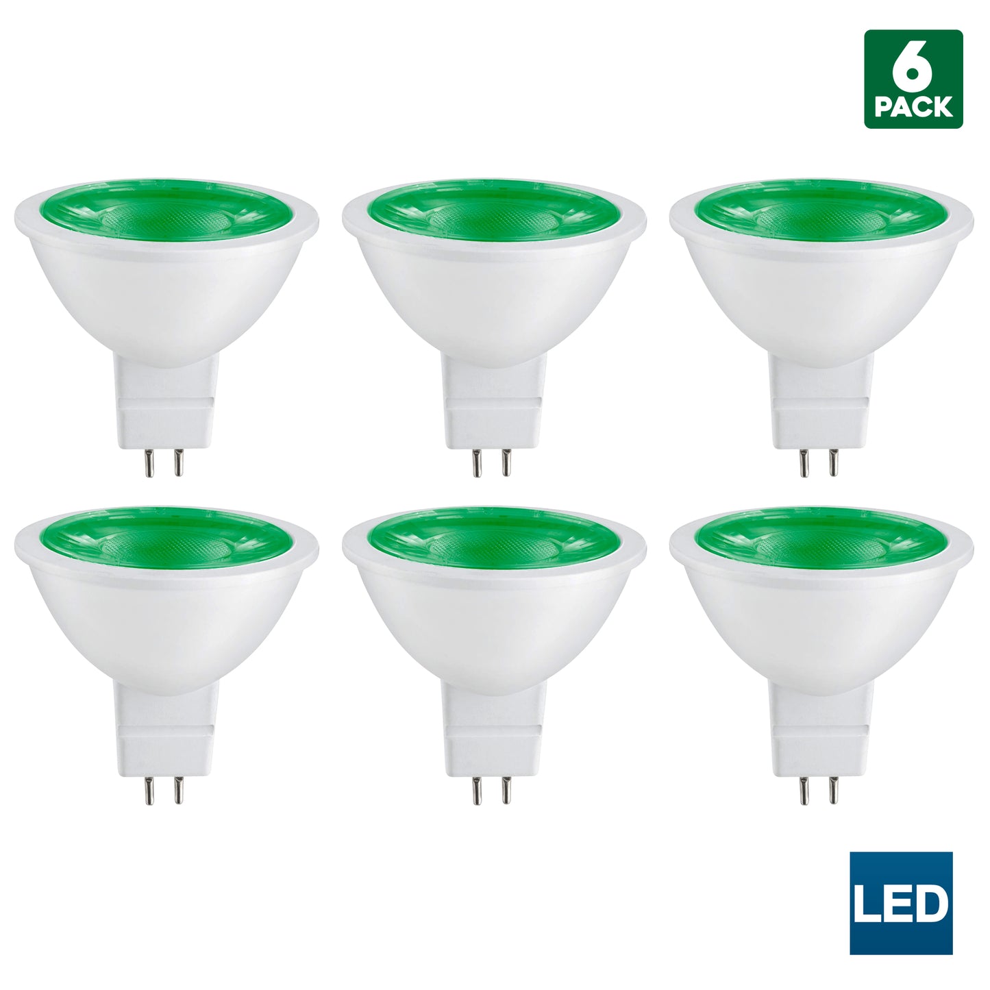 Sunlite MR16 Green LED Bulb, 12 Volt, 3 Watt, 90 Lumens, GU5.3 Base, 30,000 Hour Long Life, 25W Equivalent, Energy Saving, Cool Touch