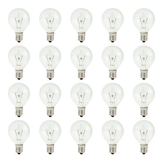 Bulbrite Pack of (20) 40 Watt Dimmable Clear G11 Krypton Light Bulbs with Candelabra (E12) Base