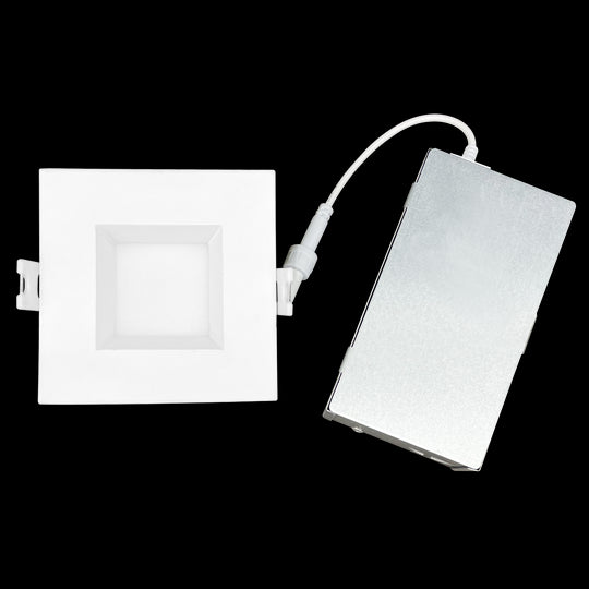 Luxrite LED 3" Square Regressed High Output Mini Panel, 10W, 800 Lumens, Color Selectable - 2700K/3000K/3500K/4000K/5000K, 80 CRI, Dimmable, Pack of 2 (LR22630)