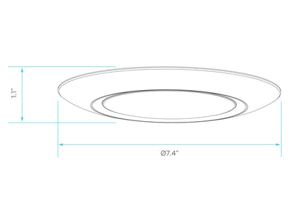 Luxrite Surface Mount LED15/DISK6/3CCT/RD 3000K,4000K,50000K Cct Select
