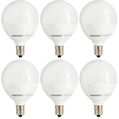 Sunlite LED G16.5 Globe 7W (60W Equivalent) Light Bulb Candelabra (E12) Base, 2700K Warm White