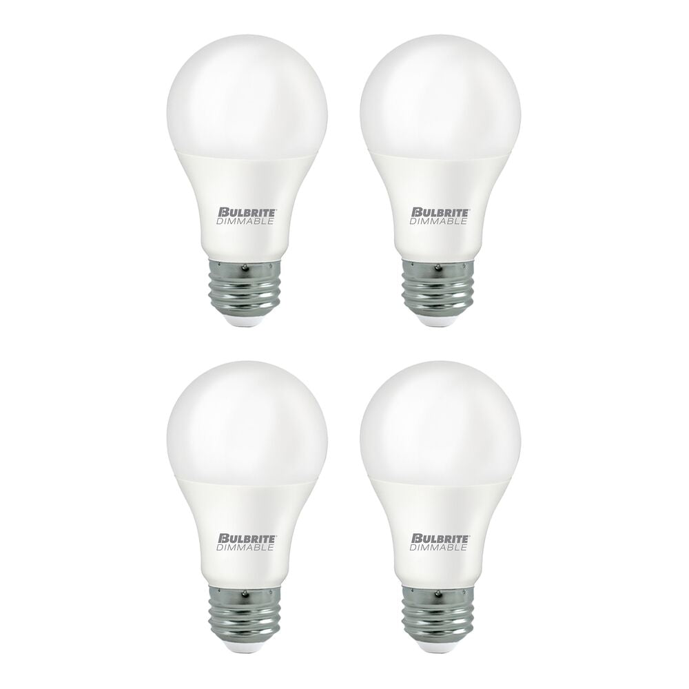 Bulbrite Pack of (4) 11 Watt Dimmable Frost A19 LED Light Bulbs with Medium (E26) Base, 3000K Soft White Light, 1100 Lumens