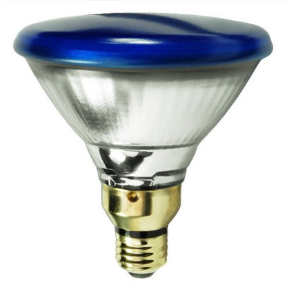 Bulbrite H90PAR38B 90 Watt Dimmable Colored Light Halogen PAR38, Medium Base, Blue