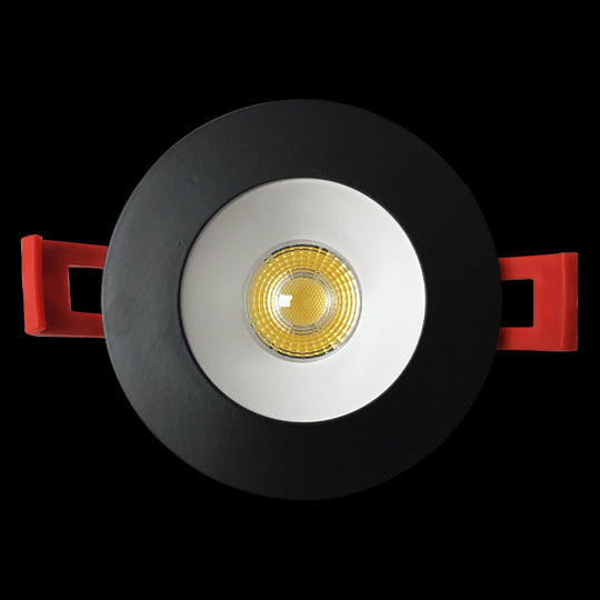 Luxrite 2" Regressed Interchangeable Canless Spotlight Round Trim Black Finish, Pack of 5 (LR23433)