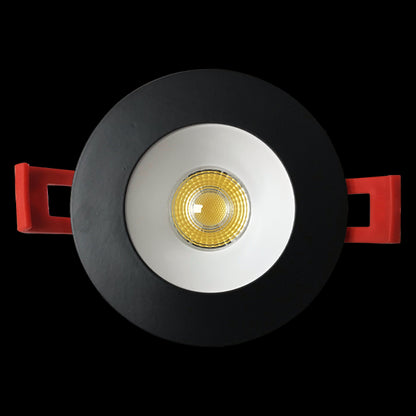 Luxrite 2" Regressed Interchangeable Canless Spotlight Round Trim Black Finish, Pack of 5 (LR23433)