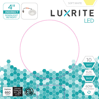 Luxrite Downlight LED/IDL4/3000K/FL/DIM 3000K Soft White